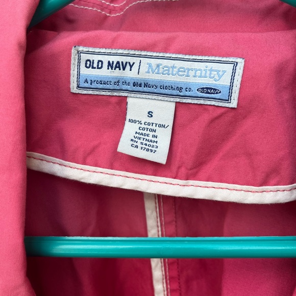 Old navy maternity coral trench coat small - Picture 5 of 16